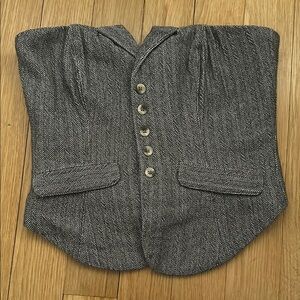 Stylish Herringbone Corset Vest